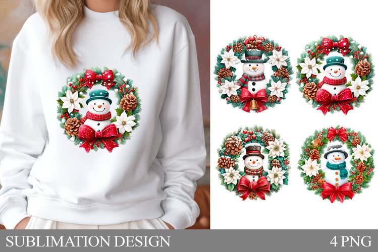 Snowman Sublimation. Snowman T-Shirt Sublimation example image 1