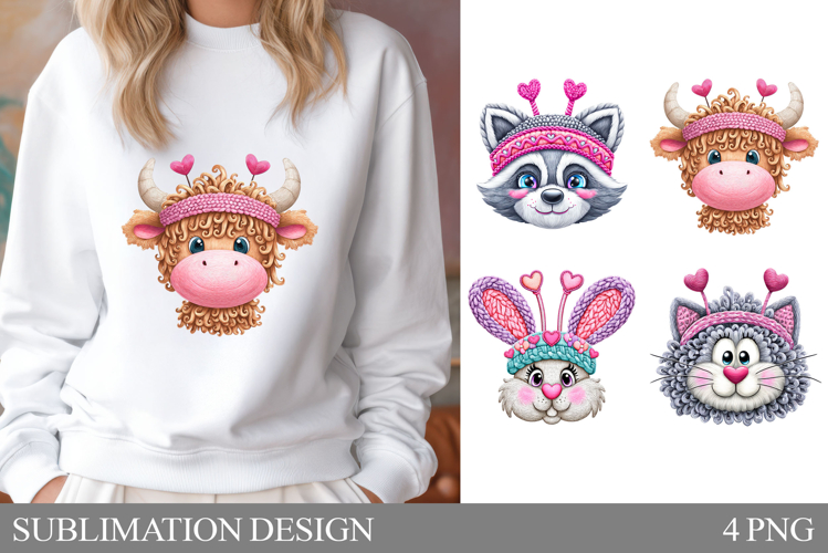 Valentines Animals Sublimation. Valentines Animals T-Shirt