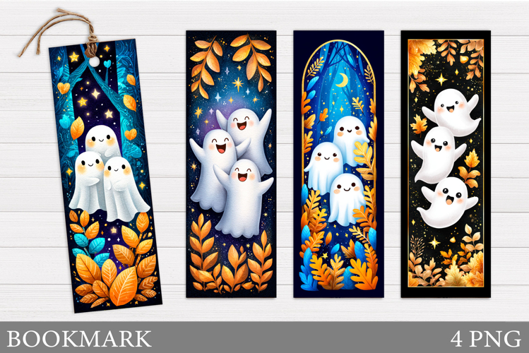 Cute Ghost Bookmark Printable. Cute Halloween Bookmark