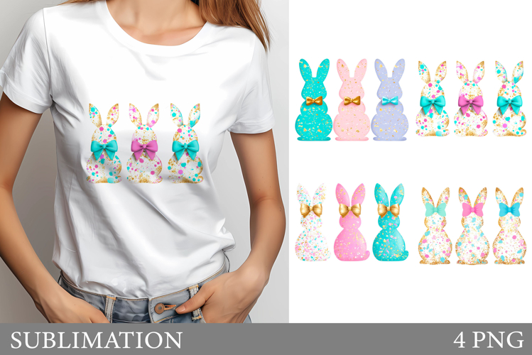 Bunny Sublimation. Cute Bunny T-Shirt Design