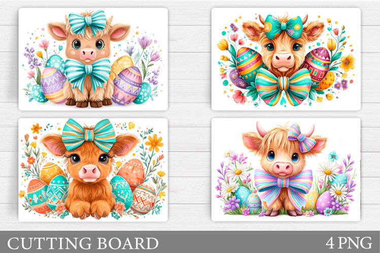 Easter Cow Cutting Board. Easter Cutting Board Sublimation