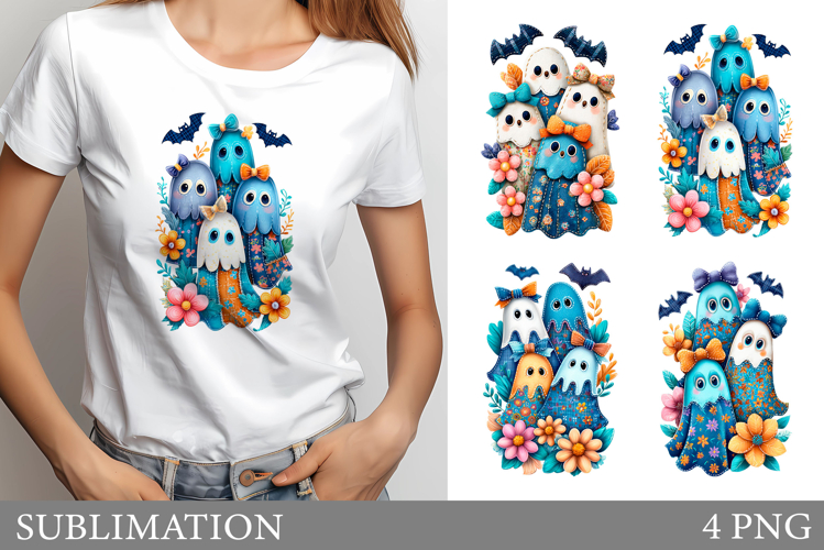 Cute Ghost Sublimation. Cute Ghost T-Shirt Design