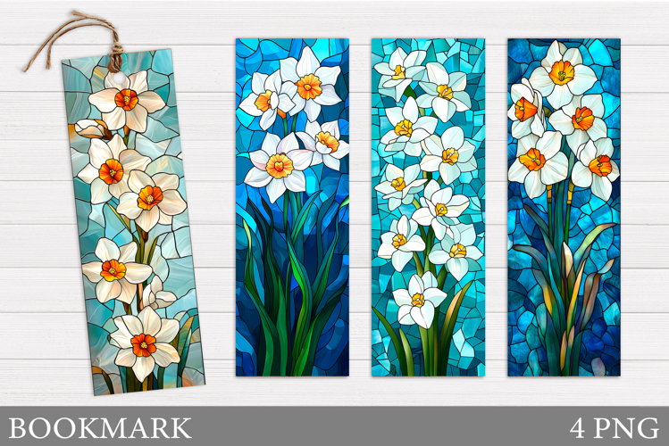 Daffodils Bookmark Design. Flowers Bookmark Sublimation