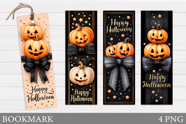 Halloween Bookmark Design. Halloween Pumpkin Bookmark