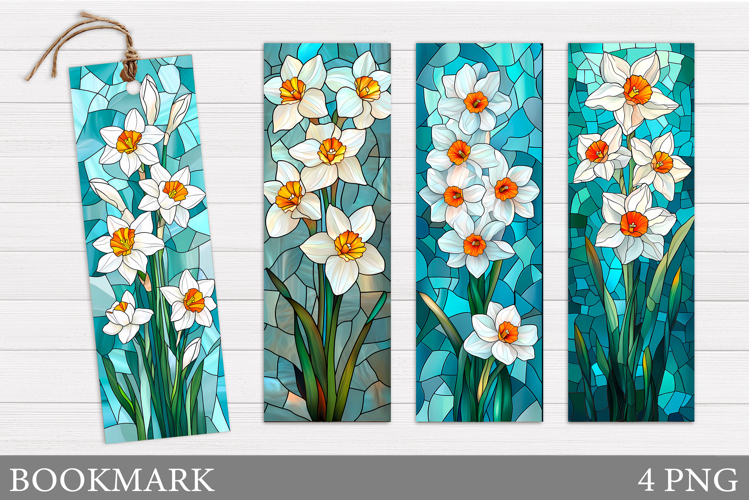 Daffodils Bookmark Design. Flowers Bookmark Sublimation