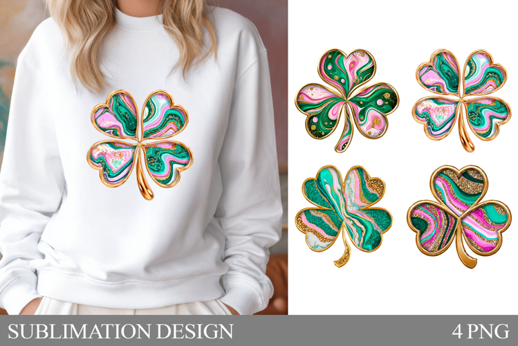 St Patrick Clover Sublimation. St Patrick Clover T-Shirt