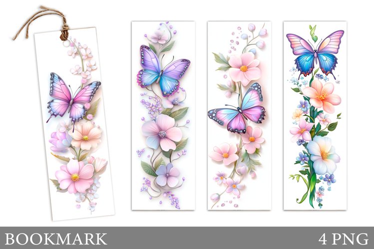 Butterflies Bookmark Design. Butterfly Bookmark Sublimation