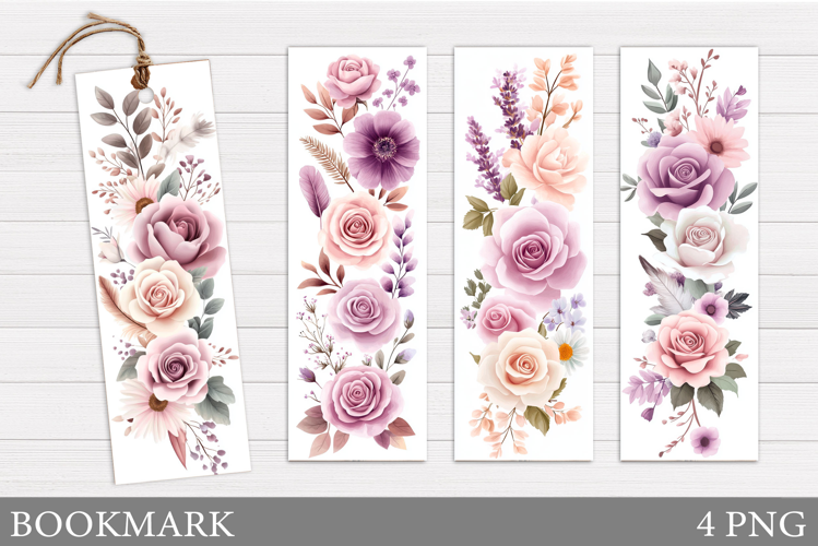 Roses Bookmark Sublimation. Flowers Bookmark Design