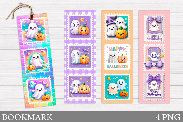 Cute Ghost Bookmark Printable. Cute Halloween Bookmark