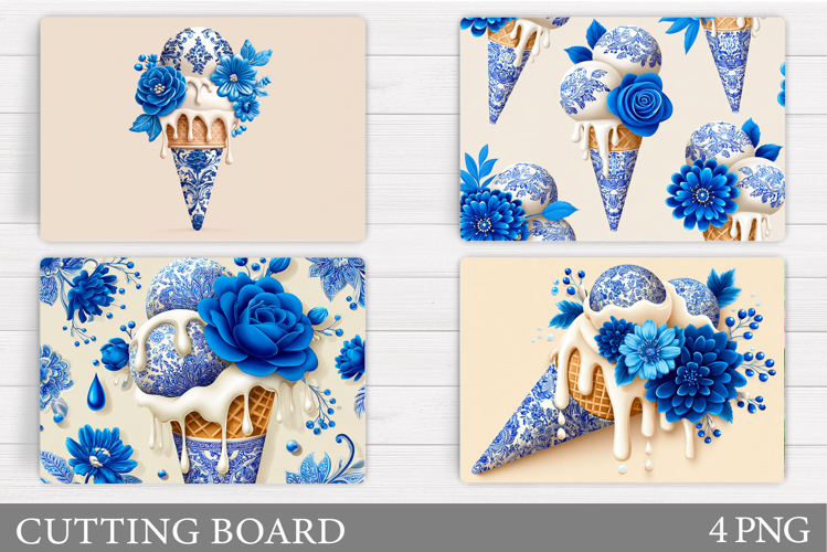 Ice Cream Cutting Board. Kitchen Cutting Board Sublimation