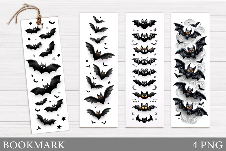 Bat Bookmark Design. Halloween Bookmark Sublimation