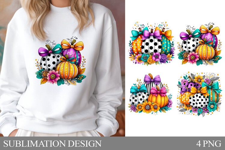 Pumpkin T-Shirt Design. Pumpkin Sublimation example image 1