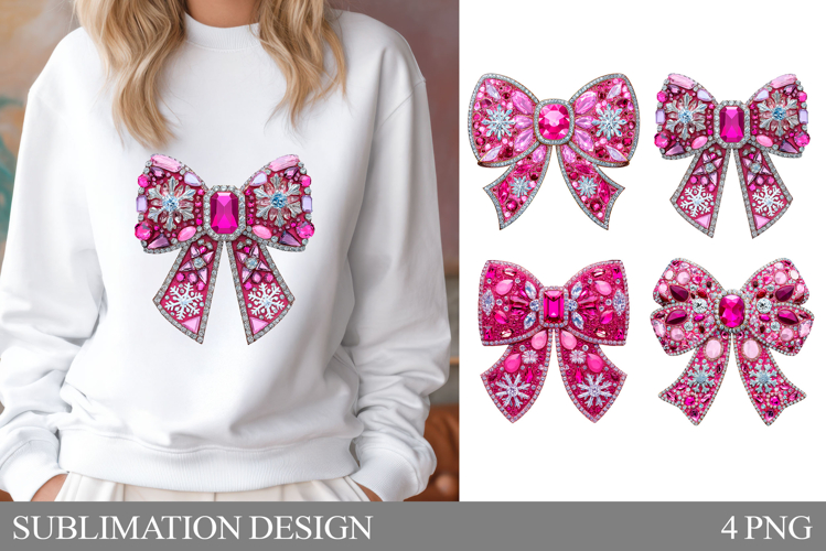 Christmas Bow Sublimation. Christmas Bow T-Shirt Design