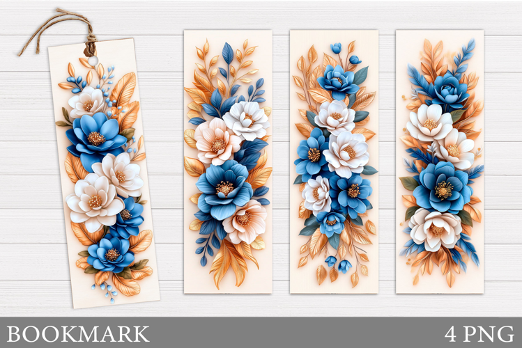 Floral Bookmark Design. Flowers Bookmark Sublimation
