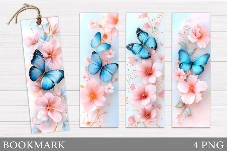 Butterflies Bookmark Design. Butterfly Bookmark Sublimation