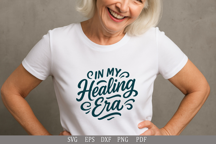 In My Healing Era Self-Care Quote Mental Health Shirt Design
