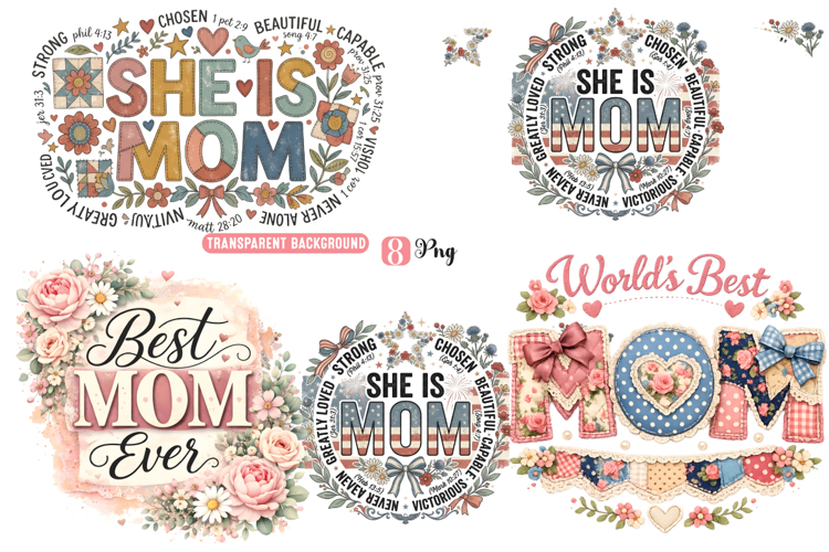 Mothers Day PNG,Faux Yarn Mothers Day png,She is Mom PNG