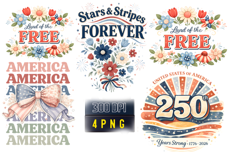 Patriotic Floral PNG, America Sublimation Design,4th of july