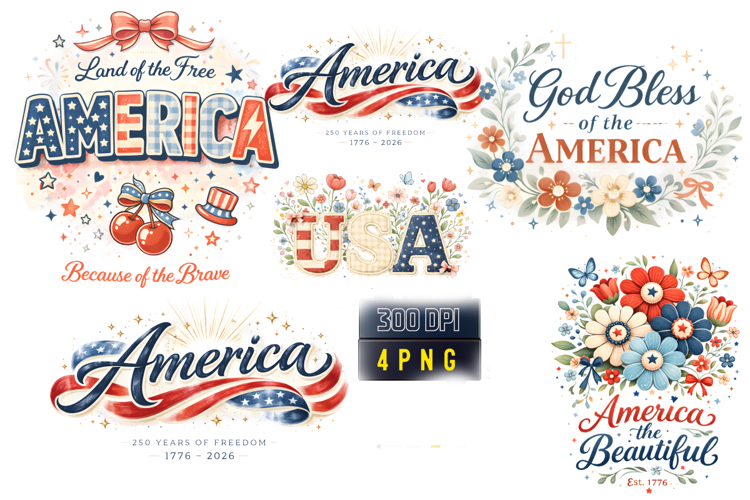 God Bless America Patriotic PNG Sublimation Design for Tees