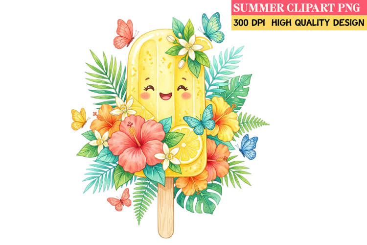 Summer Whimsical Clipart,Summer png,Beach Sublimation png example image 1