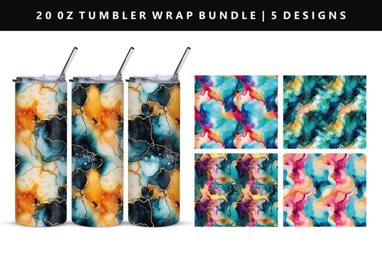 Alcohol Ink Tumbler Wrap Image 7