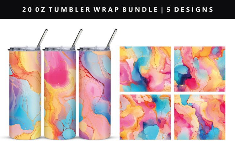 Alcohol Ink Tumbler Wrap Image 10