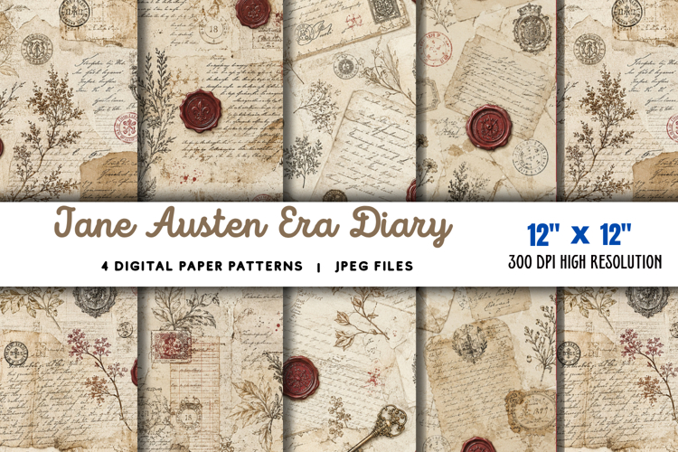 Jane Austen Era Diary Sheets JPG