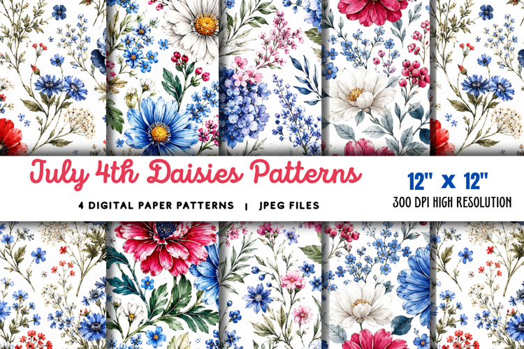 July Daisies Patterns JPG