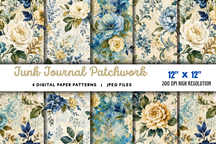 Cute Purple Flowers Pattern JPG