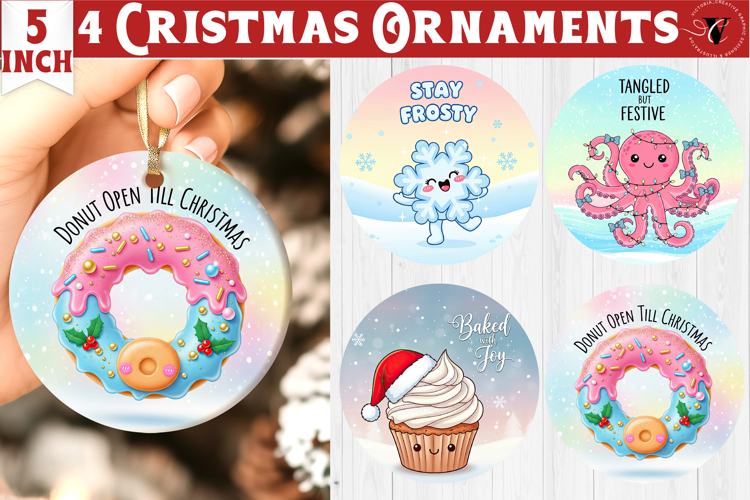 Cute Christmas ornament | Kawaii Pink Xmas