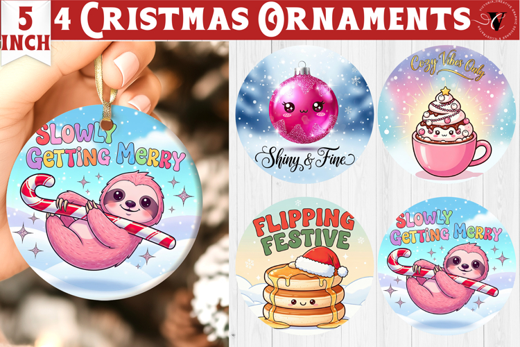 Cute Christmas ornament | Kawaii Pink Xmas