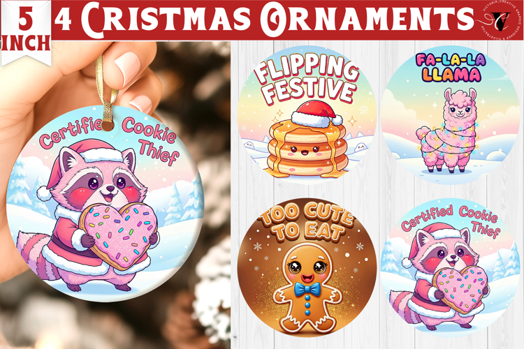 Cute Christmas ornament | Kawaii Pink Xmas