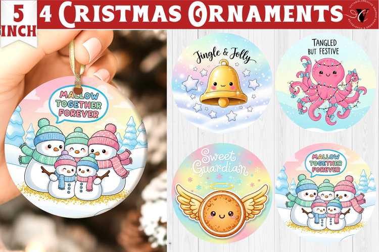 Cute Christmas ornament | Kawaii Pink Xmas