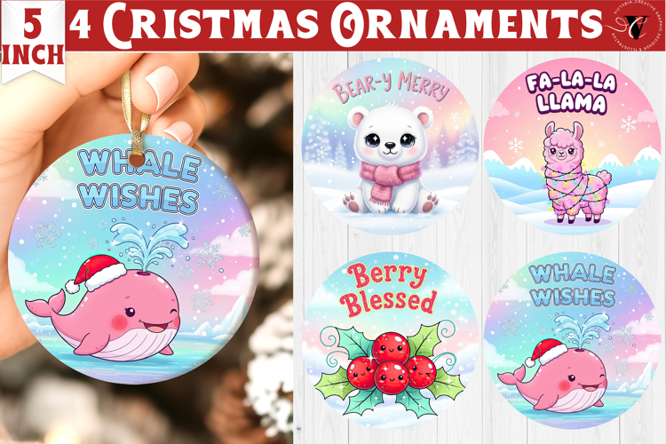 Cute Christmas ornament | Kawaii Pink Xmas