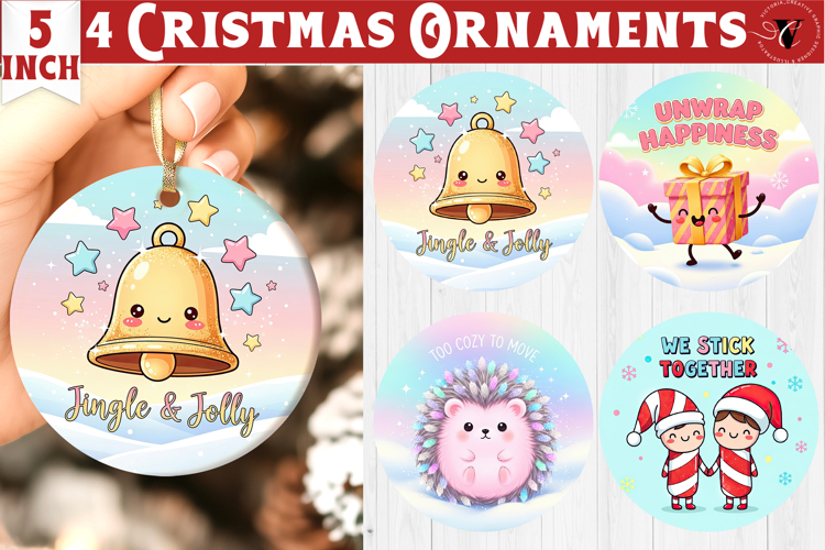 Cute Christmas ornament | Kawaii Pink Xmas