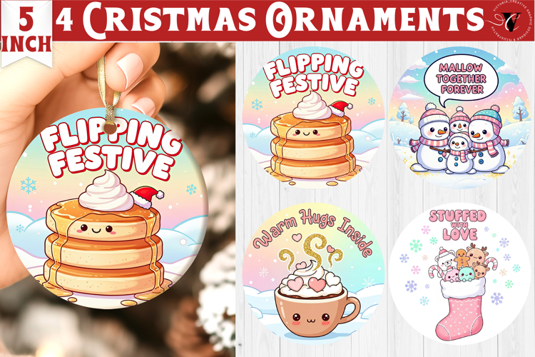 Cute Christmas ornament | Kawaii Pink Xmas