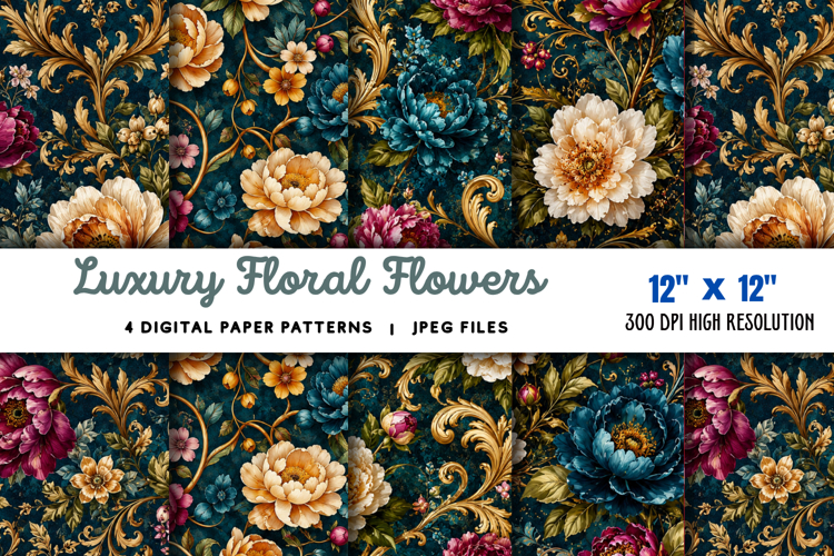 Luxury Floral Flowers Backgrounds JPG