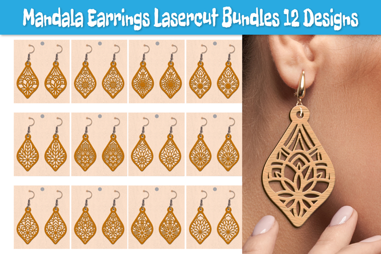 Mandala Earring Lasercut BUNDLES