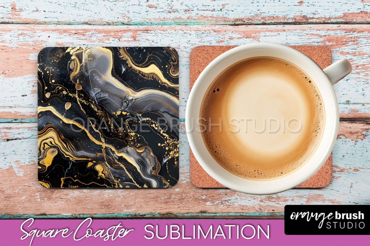 Marble Texture Square Coaster Sublimation - Marble Coaster