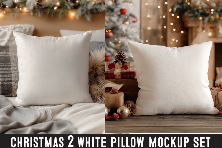 Christmas Pillow Mockup,White Pillow Mockup PNG,Mockup
