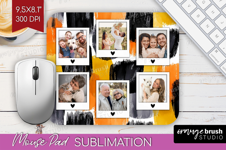 Halloween Photo Mouse Pad PNG - Brush Stroke Picture Frame