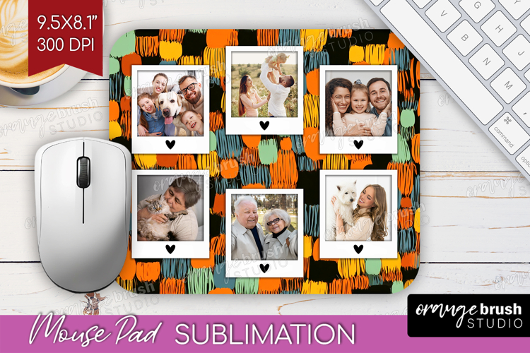 Halloween Photo Mouse Pad PNG - Brush Stroke Picture Frame