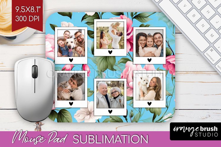 Spring Photo Mouse Pad PNG - Flowers Picture Frame Mouse Pad