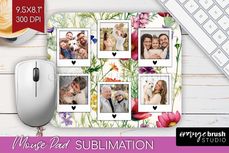 Spring Photo Mouse Pad PNG - Flowers Picture Frame Mouse Pad