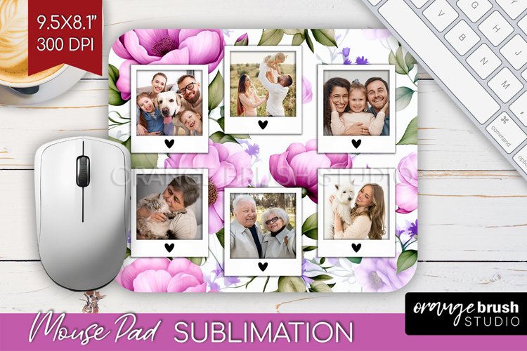 Spring Photo Mouse Pad PNG - Flowers Picture Frame Mouse Pad