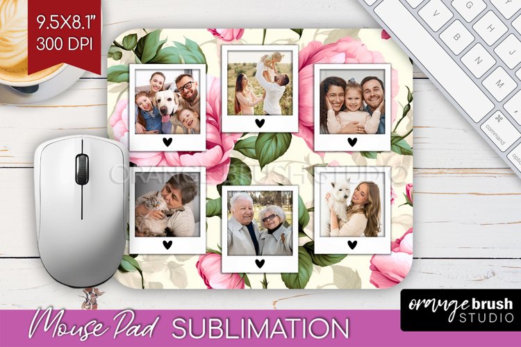 Spring Photo Mouse Pad PNG - Flowers Picture Frame Mouse Pad