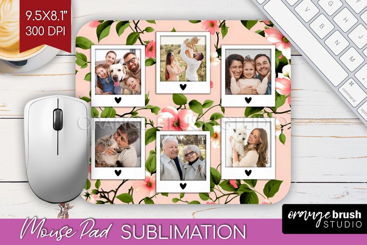 Spring Photo Mouse Pad PNG - Flowers Picture Frame Mouse Pad