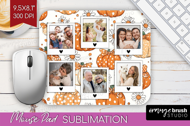 Pumpkun Photo Mouse Pad PNG - Fall Picture Frame Mouse Pad