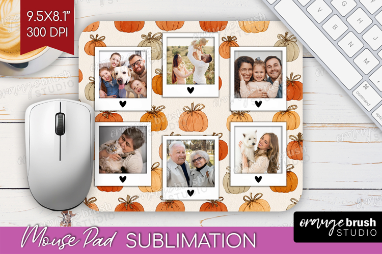 Pumpkun Photo Mouse Pad PNG - Fall Picture Frame Mouse Pad