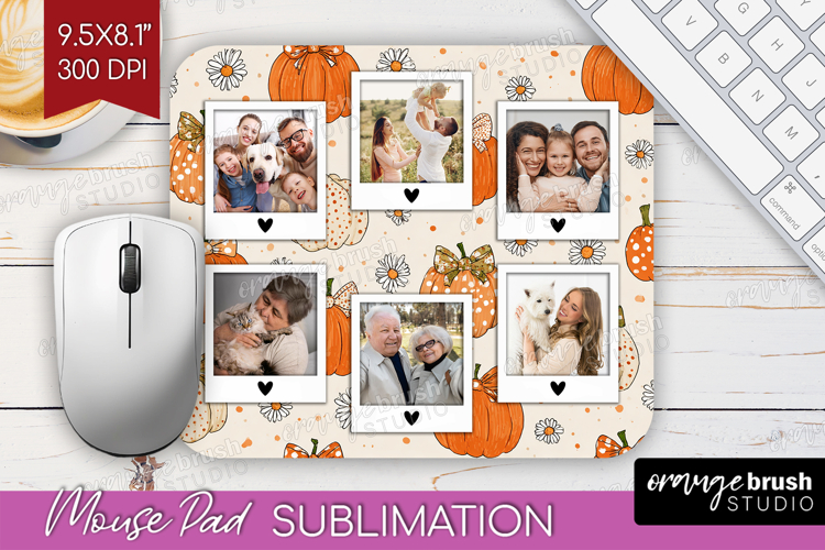 Pumpkun Photo Mouse Pad PNG - Fall Picture Frame Mouse Pad